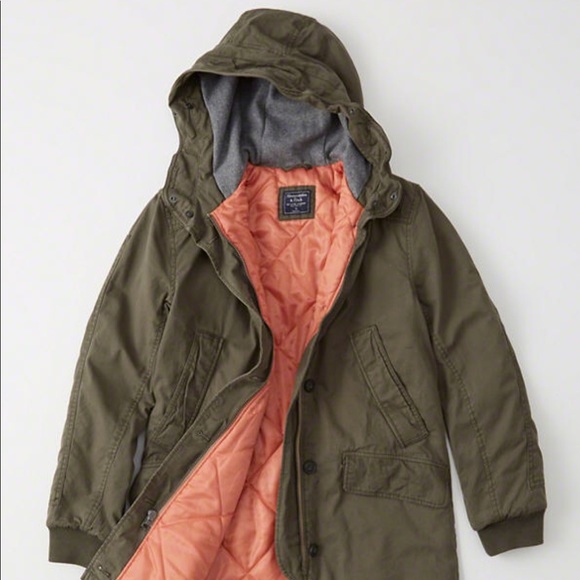NWT Abercrombie and Fitch Twill Parka - Picture 4 of 6